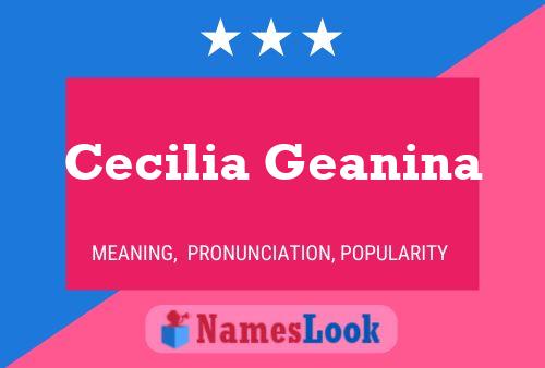 Постер имени Cecilia Geanina