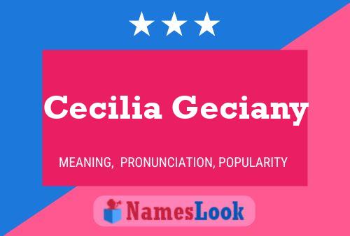 Постер имени Cecilia Geciany