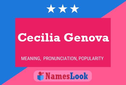 Постер имени Cecilia Genova