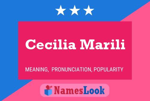 Постер имени Cecilia Marili