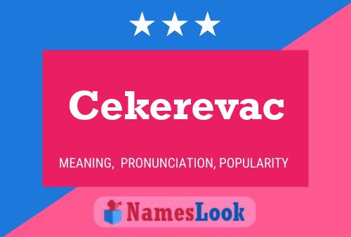 Постер имени Cekerevac