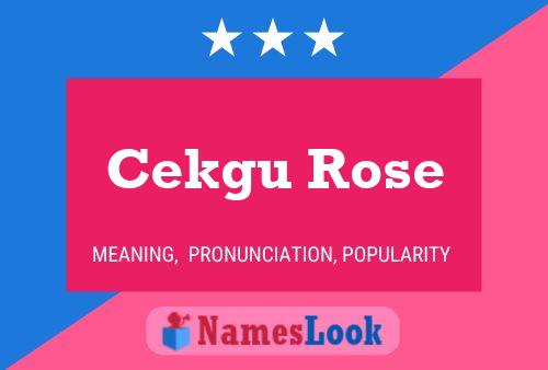 Постер имени Cekgu Rose