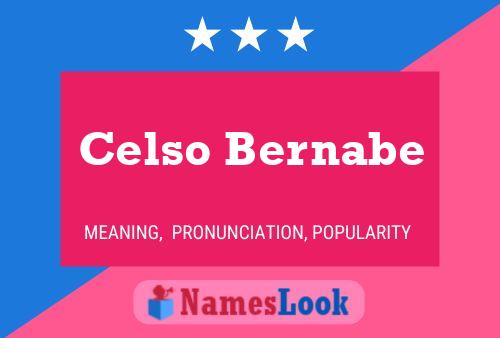 Постер имени Celso Bernabe