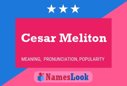 Постер имени Cesar Meliton