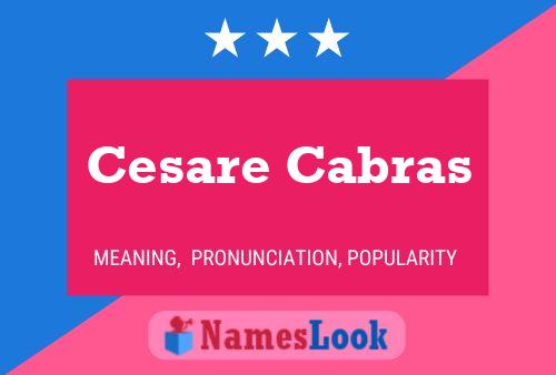 Постер имени Cesare Cabras