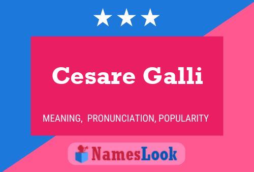 Постер имени Cesare Galli