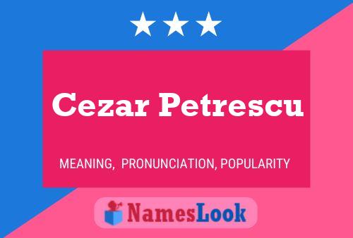 Постер имени Cezar Petrescu