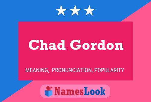 Постер имени Chad Gordon