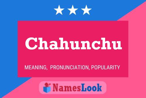 Постер имени Chahunchu