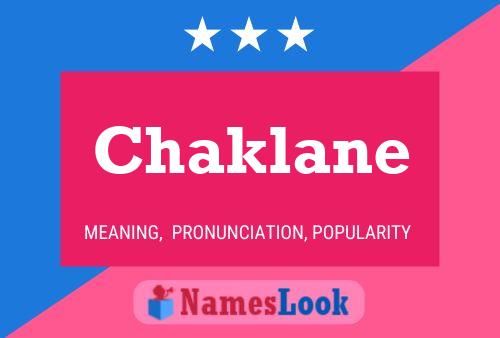 Постер имени Chaklane