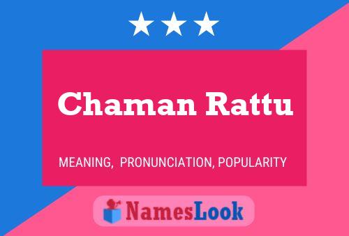 Постер имени Chaman Rattu