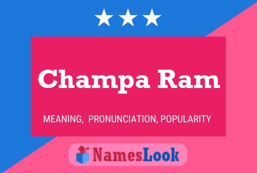 Постер имени Champa Ram