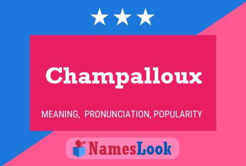 Постер имени Champalloux