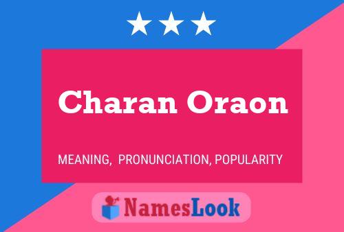 Постер имени Charan Oraon