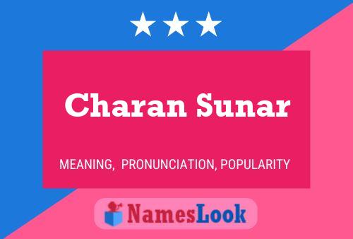 Постер имени Charan Sunar