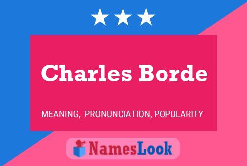 Постер имени Charles Borde