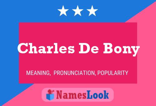 Постер имени Charles De Bony