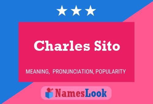 Постер имени Charles Sito