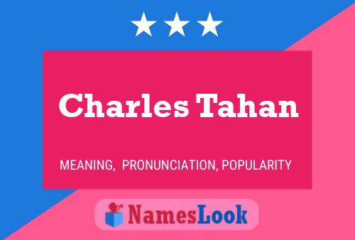 Постер имени Charles Tahan