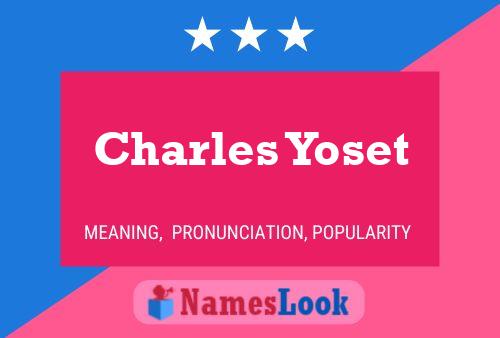 Постер имени Charles Yoset