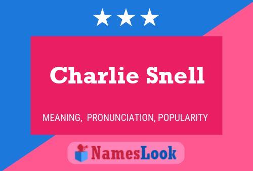 Постер имени Charlie Snell