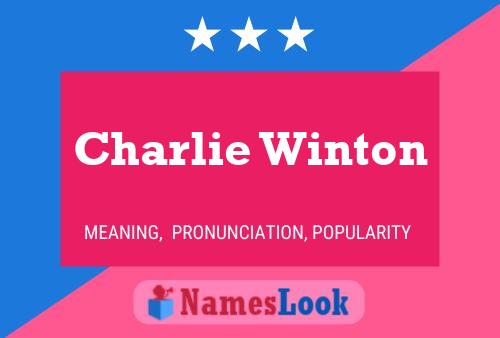 Постер имени Charlie Winton