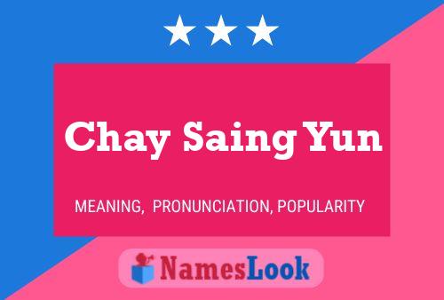 Постер имени Chay Saing Yun