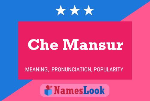 Постер имени Che Mansur