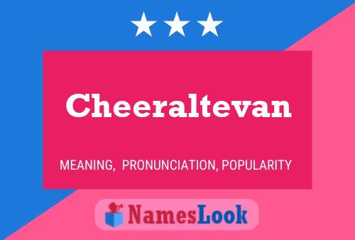 Постер имени Cheeraltevan