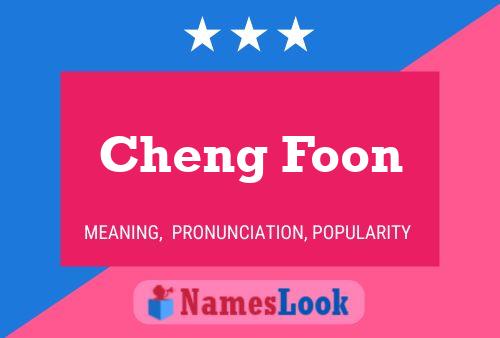 Постер имени Cheng Foon