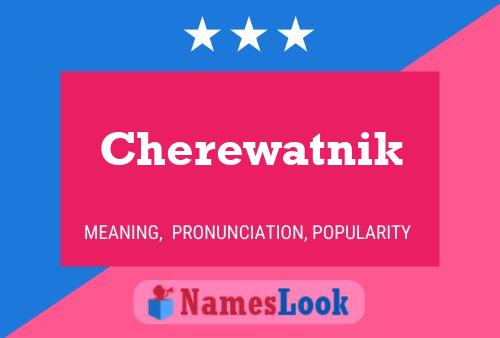 Постер имени Cherewatnik