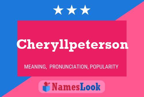 Постер имени Cheryllpeterson