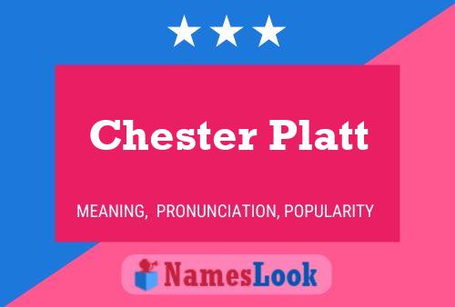 Постер имени Chester Platt