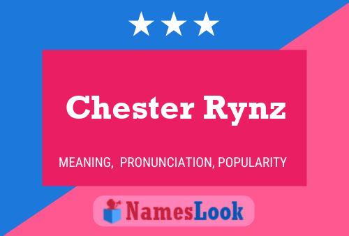 Постер имени Chester Rynz