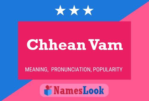 Постер имени Chhean Vam