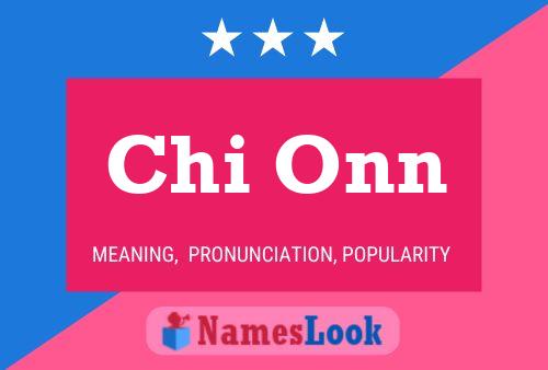 Постер имени Chi Onn