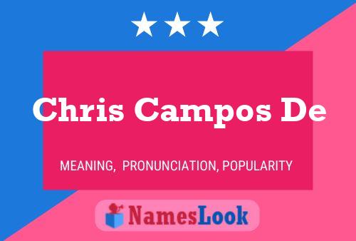 Постер имени Chris Campos De