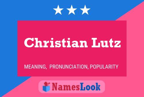 Постер имени Christian Lutz