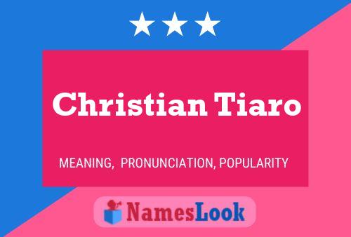 Постер имени Christian Tiaro