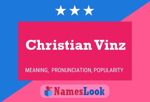 Постер имени Christian Vinz