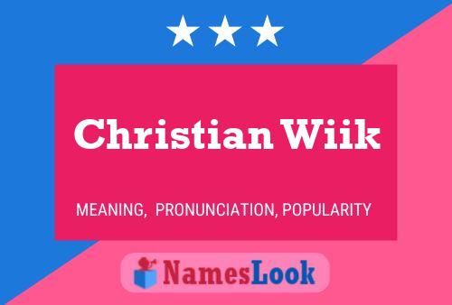 Постер имени Christian Wiik