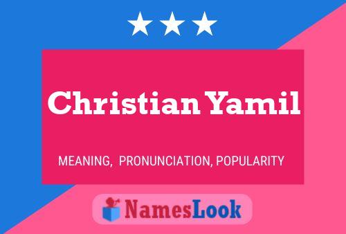 Постер имени Christian Yamil