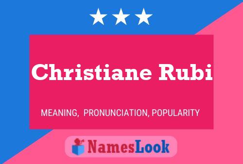 Постер имени Christiane Rubi