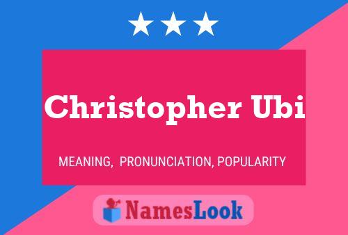 Постер имени Christopher Ubi