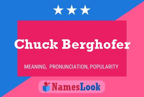 Постер имени Chuck Berghofer