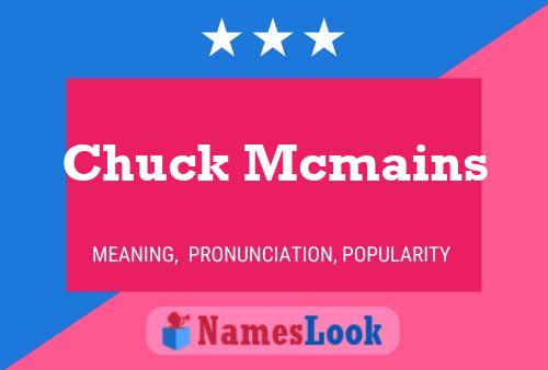 Постер имени Chuck Mcmains