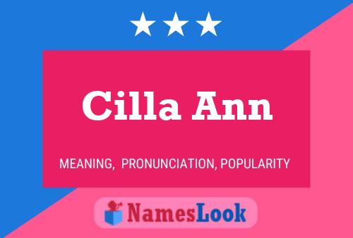 Постер имени Cilla Ann