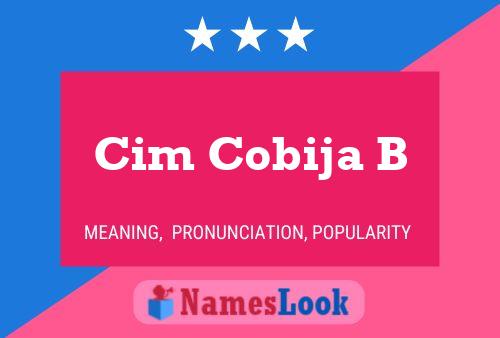 Постер имени Cim Cobija B