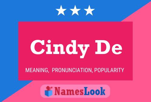 Постер имени Cindy De