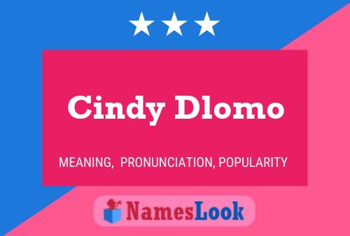 Постер имени Cindy Dlomo